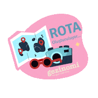 gezinomi tatil rota harita gezinomi Sticker