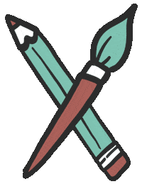 Drawing Painting Sticker by Brkich Design Group