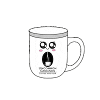 uncommongroundscoffee coffee cup coffee and bagel uncommongrounds uncommon grounds Sticker