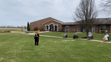 Ohio Nursing Home Releases Balloons to Mark Year of Pandemic
