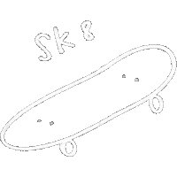 blurayzer white skate skater sk8 Sticker