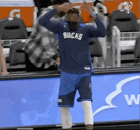 Thanasis Antetokounmpo Wow GIF by Milwaukee Bucks