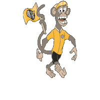 Monkey Escape Sticker by The Cake Movement