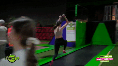 FlipOutUK giphyupload fun jump family GIF