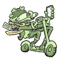Rat Fink Tongue Sticker by Mike O.
