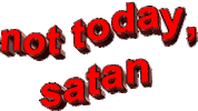 satan not today Sticker by AnimatedText
