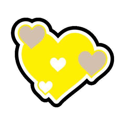 neverfeltsogreat giphyupload love heart yellow Sticker