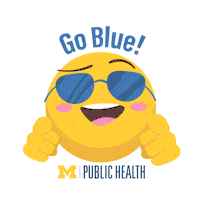 Emoji Go Blue Sticker by Michigan Public Health