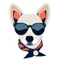 irisvisualgroup dog fashion cool sunglasses Sticker