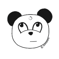 Panda Pensando Sticker