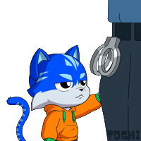 Zero Tolerance Cat Sticker by Toshithecat