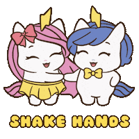 Nice To Meet You Shake Hands Sticker by Brave Unicorn