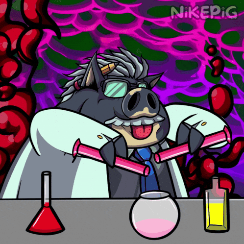 Mad Scientist Pink GIF by Nikepig