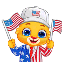 Independence Day Celebration Sticker by Lucas and Friends by RV AppStudios