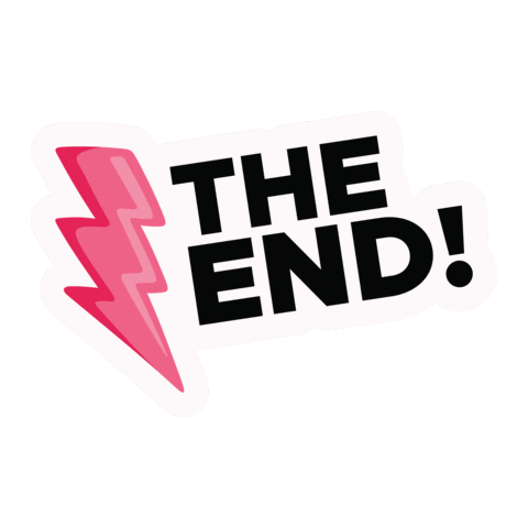 The End Pink Sticker by labrandr