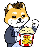 Movie Time Popcorn Sticker by Dogelon Mars