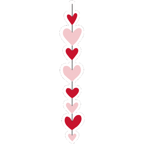 Valentine Hearts Sticker