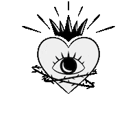 Ishtarmania heart tears burning coeur Sticker