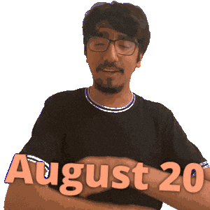 20Th Of August Sticker