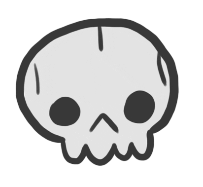 head skull Sticker by sketchnate