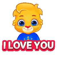 I Love You Hearts Sticker by Lucas and Friends by RV AppStudios
