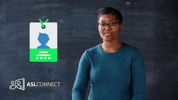 American Sign Language Id Badge GIF by ASL Connect