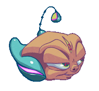 InfiniteMOONs alien moony moonfetus flirtymoony Sticker