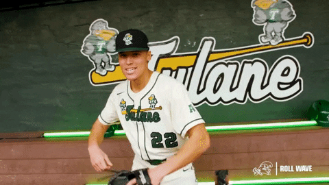 College Baseball Sanchez GIF by GreenWave