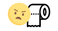 Angry Toilet Paper Sticker by Drakes Supermarkets