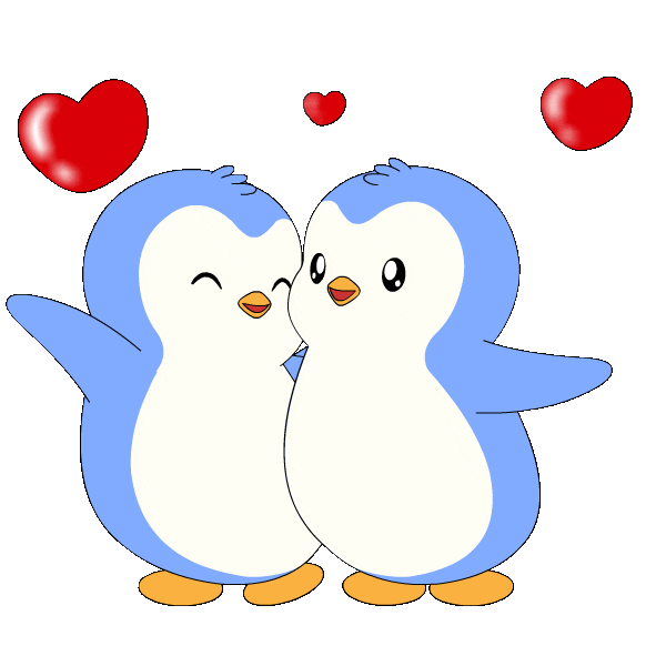 I Love You Couple Sticker by Pudgy Penguins