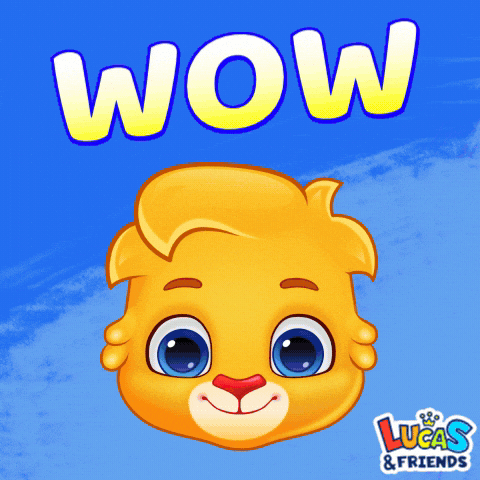 Surprise Wow GIF by Lucas and Friends by RV AppStudios