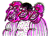 zoom faces Sticker by Guillermin