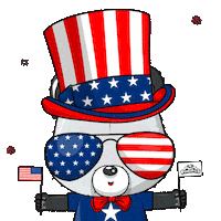 American Summer Sticker by PandaPals
