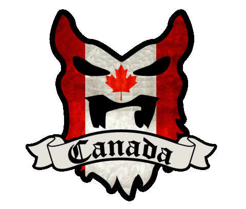 Canada Beard Sticker by BEARDED VILLAINS