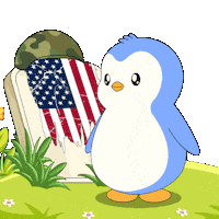 Saluting Armed Forces Sticker by Pudgy Penguins