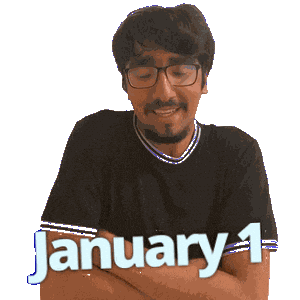 January 1 Sticker