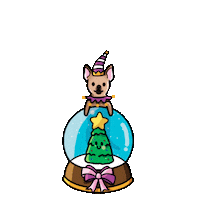 Dog Christmas Sticker by TEHZETA