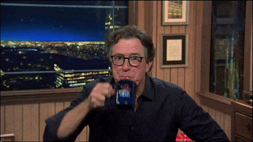 Stephen Colbert Spit GIF by The Late Show With Stephen Colbert