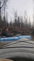Huge Fish Pulls Kayaker Along Canadian River