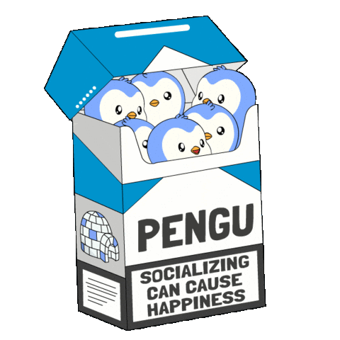 Penguin Socialize Sticker by Pudgy Penguins