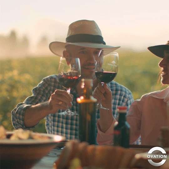 Red Wine Cheers GIF by Ovation TV