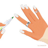 White And Green Nails Sticker by L.A. COLORS Cosmetics