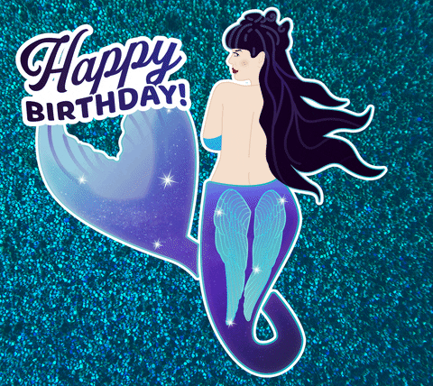 SquatchandSiren giphyupload happy birthday mermaid pinup GIF