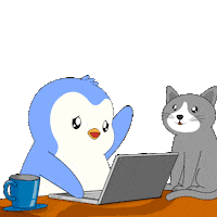 Work Working Sticker by Pudgy Penguins