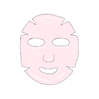 Silvinaa illustration sticker skincare mask Sticker