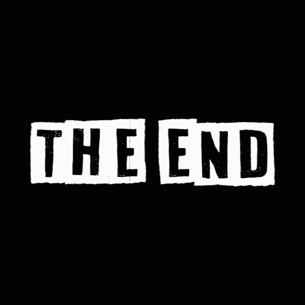 The End Fin GIF by Raveloteca;