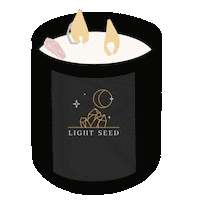 lightseed soy candles energy healing light seed light seed candles Sticker