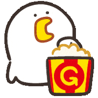 Chick Popcorn Sticker