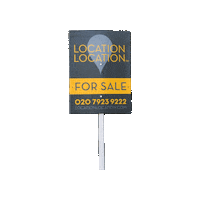 locationlocationlondon uk for sale estate agents for sale board Sticker