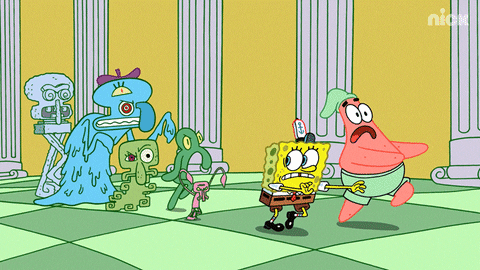 Scared Patrick Star GIF by SpongeBob SquarePants